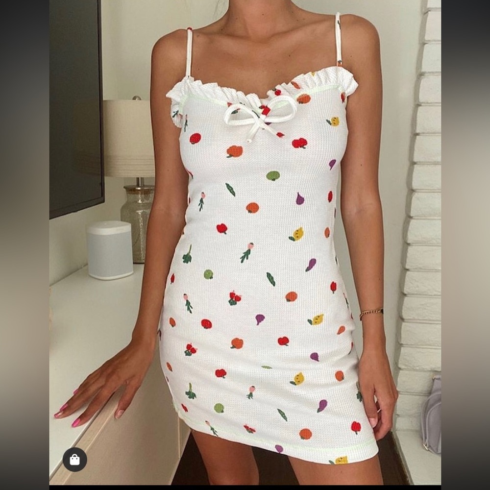 Shop Resurrection fruit pattern dress size medium